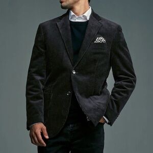 Men's Black Velvet Blazer, By the Gap, size L